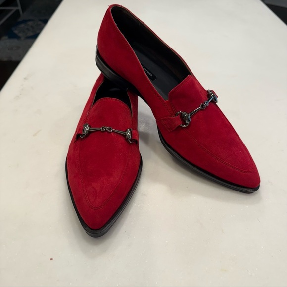 Paul Green Wexler Women’s Red Suede Toe Bit Buckle Loafer Sz 8.5 NEW - Picture 3 of 10